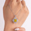 SOLID GOLD LAB-GROWN VVS FANCY VIVID YELLOW DIAMD & DIAMOND PENDANT (#:SY006Y-P)