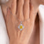 SOLID GOLD LAB-GROWN VVS FANCY VIVID YELLOW DIAMD & DIAMOND PENDANT (#:SY006Y-P)