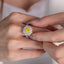 SOLID GOLD LAB-GROWN VVS FANCY VIVID YELLOW DIAMOND & DIAMOND RING (#:SY021Y-R)