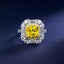SOLID GOLD LAB-GROWN VVS FANCY VIVID YELLOW DIAMOND & DIAMOND RING (#:SY019Y-R)