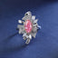 SOLID GOLD LAB-GROWN VVS FANCY VIVID PINK DIAMOND & DIAMOND RING (#:SY030P-R)