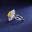 SOLID GOLD LAB-GROWN VVS FANCY VIVID YELLOW DIAMOND & DIAMOND RING (#:SY014Y-R)