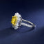 SOLID GOLD LAB-GROWN VVS FANCY VIVID YELLOW DIAMOND & DIAMOND RING (#:SY019Y-R)