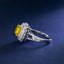 SOLID GOLD LAB-GROWN VVS FANCY VIVID YELLOW DIAMOND & DIAMOND RING (#:SY035Y-R)