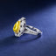 SOLID GOLD LAB-GROWN VVS FANCY VIVID YELLOW DIAMOND & DIAMOND RING (#:SY020Y-R)