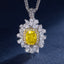 SOLID GOLD LAB-GROWN VVS FANCY VIVID YELLOW DIAMD & DIAMOND PENDANT (#:SY007Y-P)