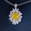 SOLID GOLD LAB-GROWN VVS FANCY VIVID YELLOW DIAMD & DIAMOND PENDANT (#:SY007Y-P)