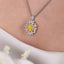 SOLID GOLD LAB-GROWN VVS FANCY VIVID YELLOW DIAMD & DIAMOND PENDANT (#:SY007Y-P)