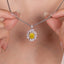 SOLID GOLD LAB-GROWN VVS FANCY VIVID YELLOW DIAMD & DIAMOND PENDANT (#:SY007Y-P)