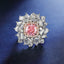 SOLID GOLD LAB-GROWN VVS FANCY VIVID PINK DIAMOND & DIAMOND RING (#:SY011P-R)