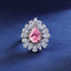 SOLID GOLD LAB-GROWN VVS FANCY VIVID PINK DIAMD & DIAMOND RING (#:SY033P-R)