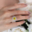 SOLID GOLD LAB-GROWN VVS FANCY VIVID YELLOW DIAMOND & DIAMOND RING (#:SY026Y-R)
