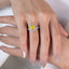 SOLID GOLD LAB-GROWN VVS FANCY VIVID YELLOW DIAMOND & DIAMOND RING (#:SY026Y-R)