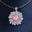 SOLID GOLD LAB-GROWN VVS FANCY VIVID PINK DIAMD & DIAMOND PENDANT (#:SY011P-P)
