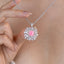 SOLID GOLD LAB-GROWN VVS FANCY VIVID PINK DIAMD & DIAMOND PENDANT (#:SY011P-P)
