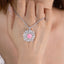 SOLID GOLD LAB-GROWN VVS FANCY VIVID PINK DIAMD & DIAMOND PENDANT (#:SY011P-P)