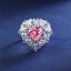 SOLID GOLD LAB-GROWN VVS FANCY VIVID PINK DIAMOND & DIAMOND RING (#:SY017P-R)