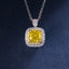 SOLID GOLD LAB-GROWN VVS FANCY VIVID YELLOW DIAMD & DIAMOND PENDANT (#:SY012Y-P)