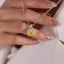SOLID GOLD LAB-GROWN VVS FANCY VIVID YELLOW DIAMD & DIAMOND PENDANT (#:SY012Y-P)