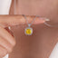 SOLID GOLD LAB-GROWN VVS FANCY VIVID YELLOW DIAMD & DIAMOND PENDANT (#:SY012Y-P)