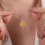 SOLID GOLD LAB-GROWN VVS FANCY VIVID YELLOW DIAMD & DIAMOND PENDANT (#:SY012Y-P)