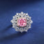 SOLID GOLD LAB-GROWN VVS FANCY VIVID PINK DIAMOND & DIAMOND RING (#:SY028P-R)