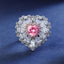 SOLID GOLD LAB-GROWN VVS FANCY VIVID PINK DIAMD & DIAMOND RING (#:SY037P-R)