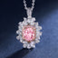 SOLID GOLD LAB-GROWN VVS FANCY VIVID PINK DIAMD & DIAMOND PENDANT (#:SY007P-P)