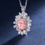 SOLID GOLD LAB-GROWN VVS FANCY VIVID PINK DIAMD & DIAMOND PENDANT (#:SY007P-P)