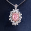 SOLID GOLD LAB-GROWN VVS FANCY VIVID PINK DIAMD & DIAMOND PENDANT (#:SY007P-P)