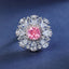 SOLID GOLD LAB-GROWN VVS FANCY VIVID PINK DIAMOND & DIAMOND RING (#:SY023P-R)