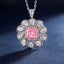 SOLID GOLD LAB-GROWN VVS FANCY VIVID PINK DIAMD & DIAMOND PENDANT (#:SY001P-P)