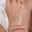 SOLID GOLD LAB-GROWN VVS FANCY VIVID PINK DIAMD & DIAMOND PENDANT (#:SY009P-P)