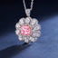 SOLID GOLD LAB-GROWN VVS FANCY VIVID PINK DIAMD & DIAMOND PENDANT (#:SY001P-P)