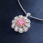 SOLID GOLD LAB-GROWN VVS FANCY VIVID PINK DIAMD & DIAMOND PENDANT (#:SY001P-P)