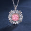 SOLID GOLD LAB-GROWN VVS FANCY VIVID PINK DIAMD & DIAMOND PENDANT (#:SY009P-P)