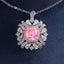 SOLID GOLD LAB-GROWN VVS FANCY VIVID PINK DIAMD & DIAMOND PENDANT (#:SY009P-P)