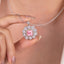 SOLID GOLD LAB-GROWN VVS FANCY VIVID PINK DIAMD & DIAMOND PENDANT (#:SY001P-P)