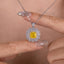 SOLID GOLD LAB-GROWN VVS FANCY VIVID YELLOW DIAMD & DIAMOND PENDANT (#:SY010Y-P)