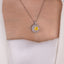SOLID GOLD LAB-GROWN VVS FANCY VIVID YELLOW DIAMD & DIAMOND PENDANT (#:SY010Y-P)