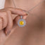 SOLID GOLD LAB-GROWN VVS FANCY VIVID YELLOW DIAMD & DIAMOND PENDANT (#:SY010Y-P)