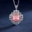 SOLID GOLD LAB-GROWN VVS FANCY VIVID PINK DIAMD & DIAMOND PENDANT (#:SY008P-P)
