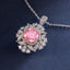 SOLID GOLD LAB-GROWN VVS FANCY VIVID PINK DIAMD & DIAMOND PENDANT (#:SY008P-P)
