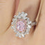 SOLID GOLD LAB-GROWN VVS FANCY VIVID PINK DIAMOND & DIAMOND RING (#:SY007P-R)