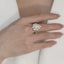 SOLID GOLD LAB-GROWN VVS FANCY VIVID YELLOW DIAMOND & DIAMOND RING (#:SY020Y-R)