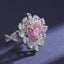 SOLID GOLD LAB-GROWN VVS FANCY VIVID PINK DIAMD & DIAMOND RING (#:SY029P-R)