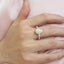 GENUINE YELLOW DIAMOND & DIAMOND RING(#:P1085  )