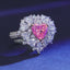 SOLID GOLD LAB-GROWN VVS FANCY VIVID PINK DIAMOND & DIAMOND RING (#:SY017P-R)