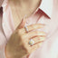 GENUINE YELLOW DIAMOND & DIAMOND RING(#:P1082  )