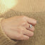 GENUINE GREEN DIAMOND & DIAMOND RING(#:MQJZ17)